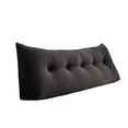 thumbnail image 2 of Sulaicai Headboard Pillow, Dorm Twin Headboard Wedge Pillow, Handmade Support Backrest Large Bolster Cushion with Side Pockets, Black (Queen: 150cm / 59 x 16 x 8 in), 2 of 7