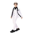 thumbnail image 3 of ETHAN White Tuxedo for Boys Church Clothes Formal Elegant 2 Piece Prom Suit for Boys Size 12, 3 of 7