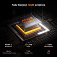 thumbnail image 4 of Thdeukoty MQ9 Mini PC Ryzen 9 8945HS, Upto 5.2GHz, Desktop Computers with 16G DDR5 RAM 512G SSD, Win 11 Pro/WiFi 6E/BT 5.3/Dual 2.5G LAN/Oculink, Triple Display Display, 4 of 9