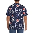thumbnail image 3 of Gukieu Watercolor Stars Print Men's Short-sleeved Shirts, Button-down Pocket Shirts, T-shirts, Beach Vacation Travel Summer Clothing-X-Large, 3 of 5