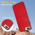 thumbnail image 4 of Allytech Wallet Case for iPhone 7 / 8 / SE 2022 & 2020 - 2 Card Holder - Military Grade Drop Protection - Ultra Slim & Protective - Premium PU Leather Shockproof Phone Case for Women & Men - Red, 4 of 7