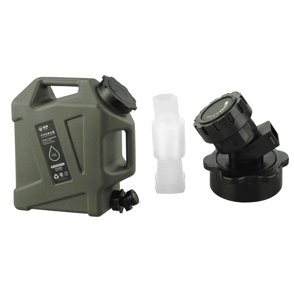Contenedor de campamento de agua 12L sin fuga de accesorios de senderismo al aire libre () verde