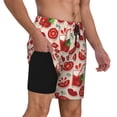 thumbnail image 2 of Daiia Tomatoes Mens Swim Trunks Swim Shorts Quick Dry Swim Shorts with Mesh Lining Pockets-X-Large, 2 of 9