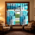 thumbnail image 5 of Three Piece Kitchen Curtain Set, Light Filtering Cafe Curtains With Valance For Basement Bathroom Small Windows Farmhouse Home Decoration And Privacy, 5 of 7