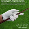 thumbnail image 4 of FINGER TEN Golf Gloves Men Left Hand Handed Golfer Cabretta Leather Value 2 Pack, Mens Non Slip Natural Fit All Weather, 4 of 7