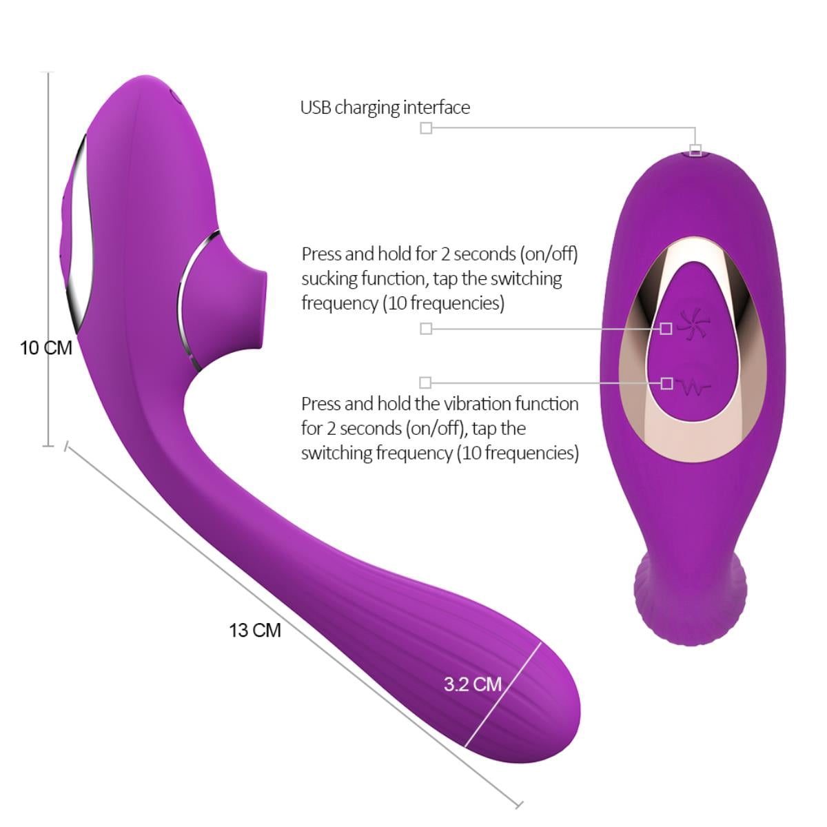 Personal Handheld Massager Full Body Massager, Electric Massager for Face Neck Back Shoulder Waist Leg Feet, Portable 5 Mode Massager for Women MenA052