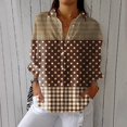 thumbnail image 2 of Chemises pour Femmes Liquidation Chemises pour Femmes Art Rétro Imprimé Floral Chemise Imprimé Art Décontracté Col en V, 2 of 4