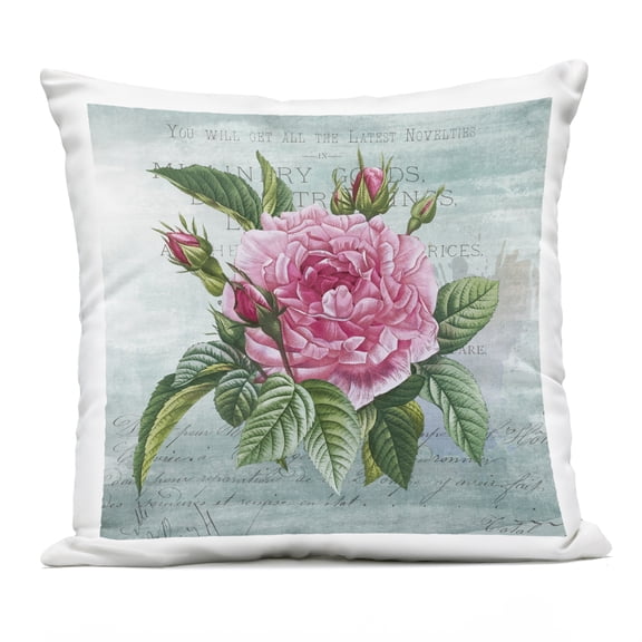 Stupell Industries Pink Dahlia over Rustic Design by Susan Arnot Outdoor Printed Pillow