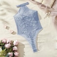 thumbnail image 5 of Hfnxid Lingerie for Women Lace Bodysuit One Piece Lingerie Halter Babydoll Underwear, 5 of 6