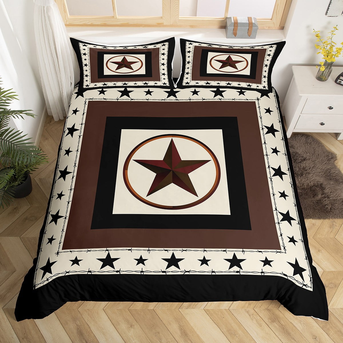Western Texas Star Comforter Cover Exotic Nordic Style Duvet Cover ...