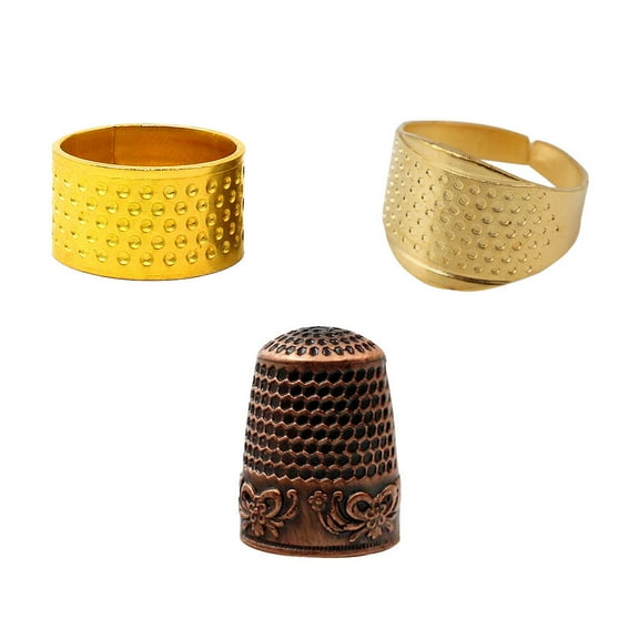MLINS 9 pcs  Sturdy Thimble Sewing Quilting Thimble Ring DIY Craft Finger Protectors