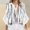White, variant on Viluyesy Women's 3/4 Sleeves T-Shirt V-Neck Shirt Tops Fold Petal Loose Blouse White Size M