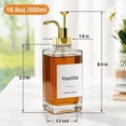 thumbnail image 2 of Glass Coffee Syrup Dispenser, 16.9oz Glass Syrup Bottles Set of 4, Coffee Bar Accessories with Labels and Funnel&Pump for Kitchen Coffee Bar Accessories, Gold, 2 of 7