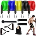 thumbnail image 1 of Resistance Bands Set, Exercise Bands with Door Anchor, Handles and Legs Ankle Straps for Resistance Training, Workout at Home, Yoga Stackable up to 100 lb（Pack of 11）, 1 of 7