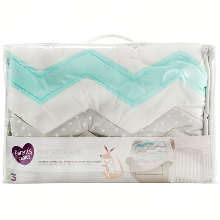 Parents Choice 3 Piece Nursery Set, Chevron