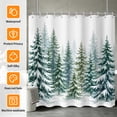 thumbnail image 2 of Tchckioa Watercolor Pine Tree Shower Curtain,36x72 Inch Waterproof Hooks Bath Curtain for Bathroom, 2 of 6