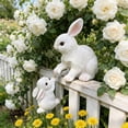 thumbnail image 5 of Honmine Cute Easter Bunny Figurine, Resin Rabbit Statue for Outdoor Garden, Spring Patio Decorations for Lawn, Festive Home Display Ornament, 5 of 7