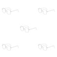 thumbnail image 1 of Qarigey Gafas para miopía con lentes antiazules, gafas cuadradas ligeras, gafas para mujer, suministros de oficina, marco plateado 150 Type2 NO2, 1 of 6