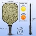 thumbnail image 3 of Pickleball Paddles Set Of 1, Fiberglass Surface, Camouflage Print, 1 Paddle, 2 Balls & Bag, 3 of 5