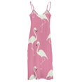 thumbnail image 5 of Flamingo Pattern Fine Art Sleeveless Dress Summer Dress Woman 2025, 5 of 7