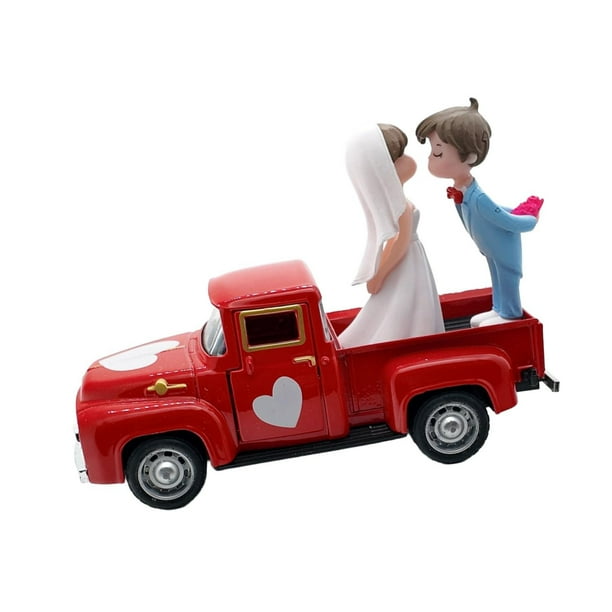 Decoración de camión de San Valentín, mini muñeca decorativa de escritorio con escalones Estilo E
