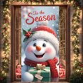 thumbnail image 3 of Snowman Decorations Tis the Season Banner Christmas Parties Winter Wonderland Holiday Celebrations Festive Decor, 3 of 9