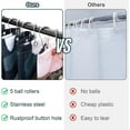 thumbnail image 3 of Black Floral Shower Curtain for Bathroom, Colorful Leaves Curtain Bathroom Decoration, Shower Curtain Set with Curtain Hooks, 3 of 6