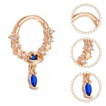 OFFIGAM 1 Set Titanium Steel Nose Rings Hoops Rose Gold Chic Nose Piercing Jewelry for Women