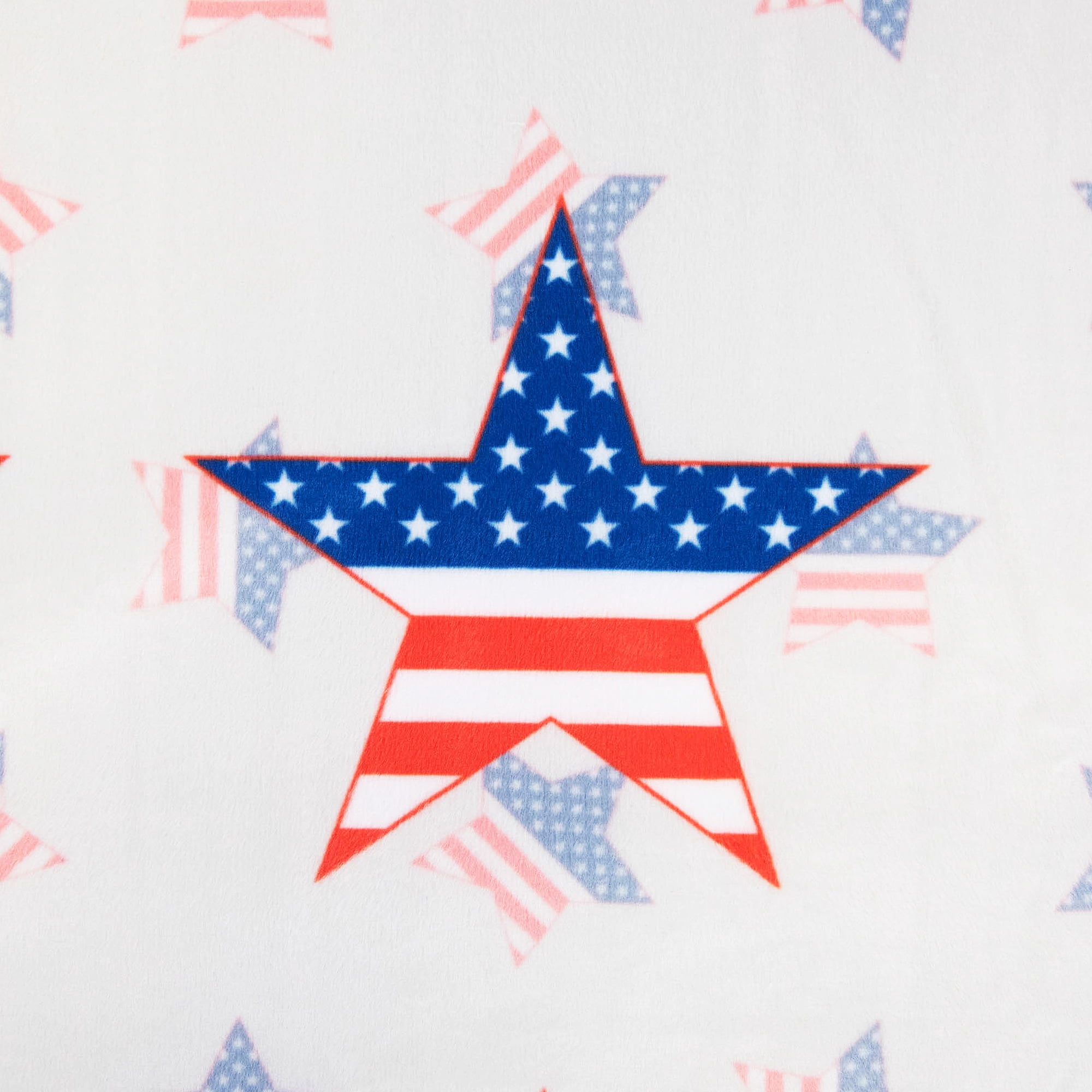 Stars with Stripes Patriotic Cotton Throw Blanket - 50" x 60"