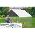 thumbnail image 4 of Caulitar Large Metal Chicken Coops, Hen House Yard Habitat Cage with Waterproof Cover Spire Shaped Coop,Outdoor Duck Walk-in Run Poultry Cage, 9.8' L x 6.6' W x 6.6' H, 4 of 8