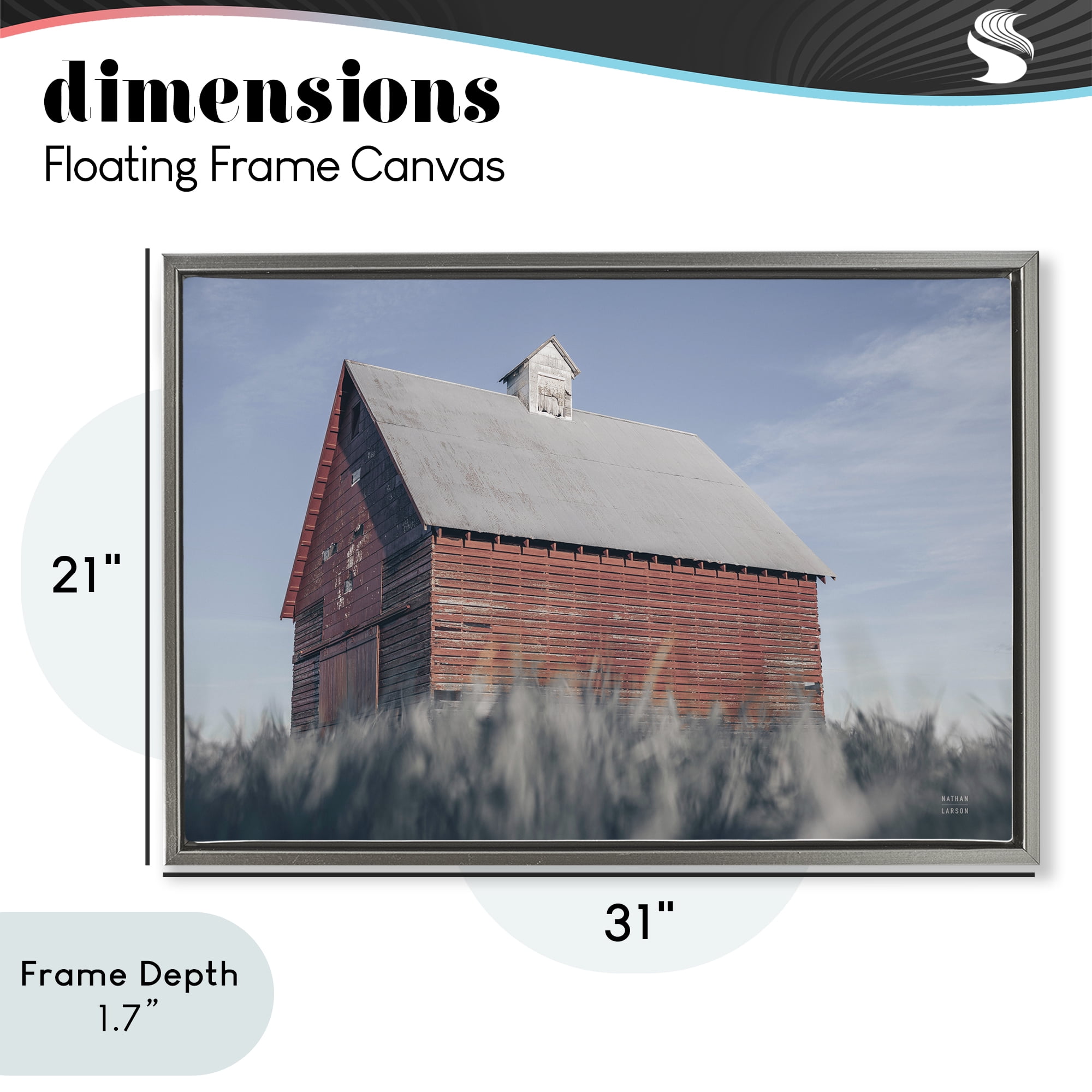 Stupell Industries End Of The Field Cottage Gray Framed Floater Canvas Wall Art, design by Nathan Larson