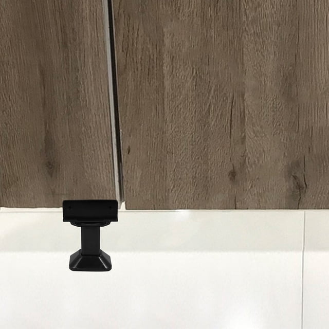 PAMINGONO Soporte Para Puertas En Plástico Negro Con Ajuste Para Divisores Públicos