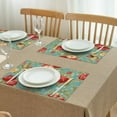 thumbnail image 3 of Pioneer Flower Floral Print Pattern Summer Placemats Table Placemats Set Of 4-Linen Kitchen Washable Placemats Table Mats 12x18 Inch Non-Slip Heat Resistant, 3 of 6