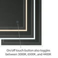 thumbnail image 5 of Dyconn Faucet Faraday Tri-Color Horizontal/Vertical Wall Mounted Backlit LED Bathroom Vanity Mirror with Touch ON/OFF Dimmer & Anti-Fog Function (30"W X 36"H), 5 of 7