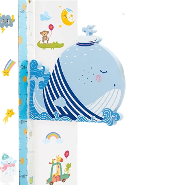 3D Stereo Baby Height Ruler, Baby Growth Height Chart with Animal Shape Movable Magnetic Sticker Chart Child Height Wall Sticker