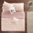 thumbnail image 3 of Intelligent Design Raina Ensemble de Couette Imprimé Métallique Blush/or Full/Grand, 3 of 6