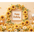 thumbnail image 4 of Sunflower Decor Happy Birthday Banner Decorative Design for Birthday Party Outdoor Party Celebration, 4 of 7