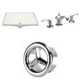 thumbnail image 1 of American Imaginations 20.75-in. W Rectangle Bathroom Undermount Sink Set In Biscuit - Chrome Hardware AI-26707, 1 of 8