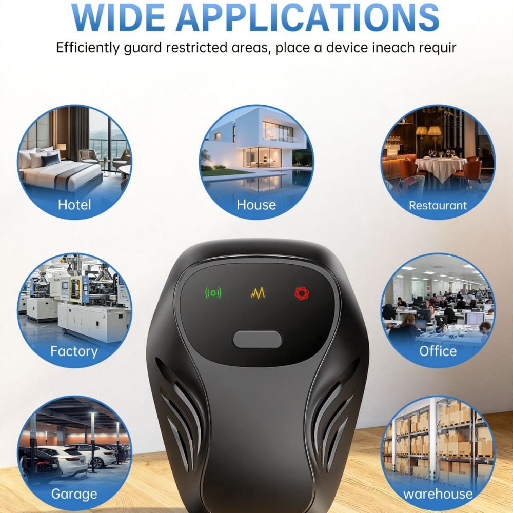 Ultrasonic Pest Repeller Plug-in - Energy-Efficient, Effective for Mice, Mosquitoes, Roaches, Spiders, Bed Bugs & Fleas - Indoor/Outdoor Use - 1-Pack (Black)