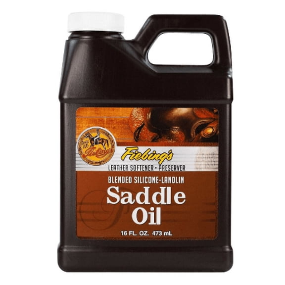 Fiebing's SOIL00P016Z Blended Silicone-Lanolin Saddle Oil, Leather Softener and Preserver, 16 fl. oz.