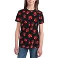 thumbnail image 3 of Wukai Beautiful Red Ladybug Youth Unisex Short Sleeve T-Shirt for Boys, Girls, Teens, and Kids-Large, 3 of 7