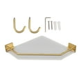 thumbnail image 2 of Gold Floating Shelf, Acrylic Wall Mounted, Corner Shelf Triangle Design, Easy Install, Bathroom Kitchen Storage. Stable Support for Daily Necessities, 2 of 7