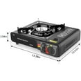 thumbnail image 4 of Portable Camping Stove, Black 1 Burner Butane Gas Stove, Tabletop Portable Butane Gas Camping Stove, Precise Heat Control, for Camping & Tailgating and Outdoor Cooking, 4 of 10