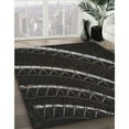 thumbnail image 3 of Ahgly Company Machine Washable Indoor Round Transitional Night Black Area Rugs, 6' Round, 3 of 7