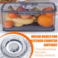thumbnail image 4 of FloreceBien Panera para encimera de cocina, recipiente hermético para guardar pan, recipiente para guardar pan con registro de tiempo y tapa, recipiente para guardar pan casero, bollos, bagels y panes, 4 of 8