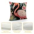 thumbnail image 4 of JEUXUS  Summer Flamingo Decorative Throw Pillow Covers Pink Bird Tropical Palm Leaves Flower Porch Patio Outdoor Pillowcase, Bless This Home Sweet Home Stripes Cushion Case Decor, 4 of 5