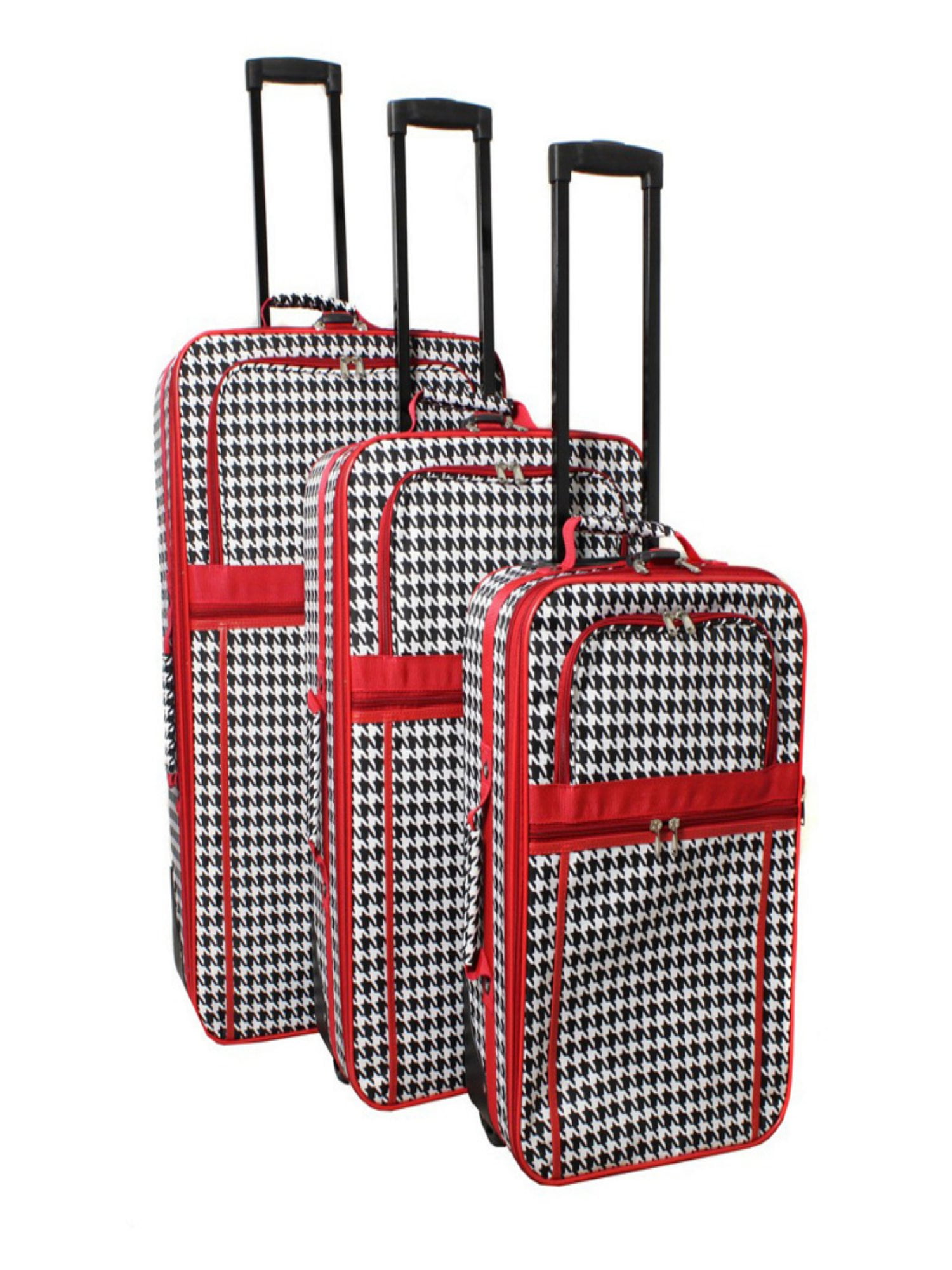 Houndstooth luggage sales set