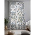 thumbnail image 2 of Sheer Curtains 96 Inches Long, Blue Tan Flower Semi Sheer Curtains Light Filtering Window Treatment, Abstract Vintage Ethnic Tribal Boho Privacy Voile Drapes for Living Room Bedroom 52x96 Inch, 2 of 7