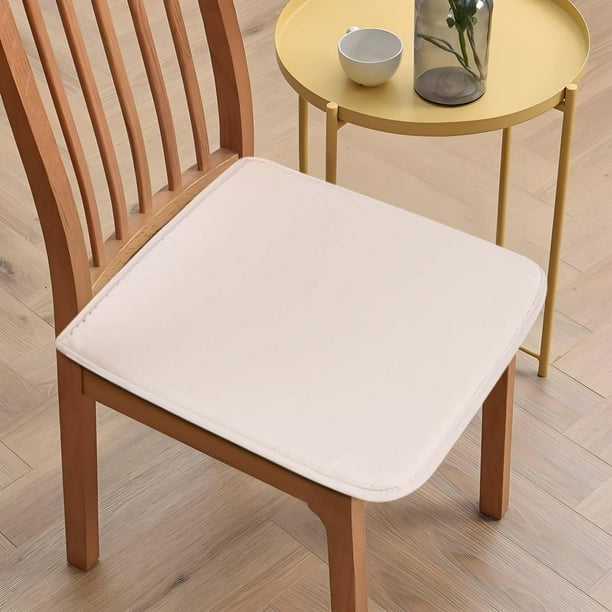 Fiudx Cojín de Esponja para Asiento, Poliéster Suave, Elegante Color Liso, Cómodo Cojín para Silla de Comedor, Ideal para Sillas de Estudio y de Trabajo, Juego de 2, 40 X 40 X 0,5 Cm