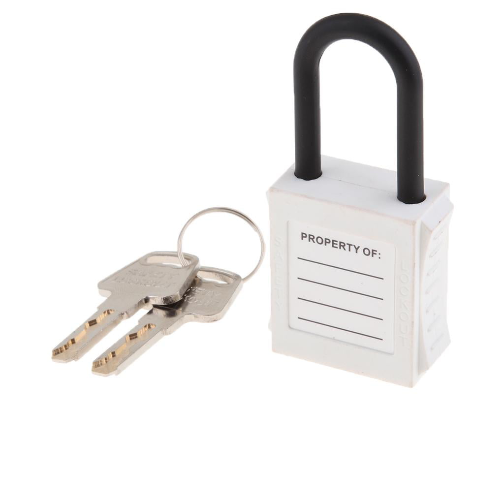 1pc Strong Safety Lockout Padlock Keyed w/ 2 Keys PVC Engineering Plastic 